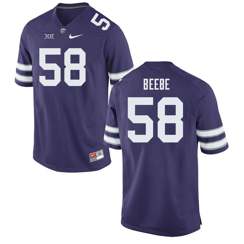 Men-Youth #58 Camden Beebe Kansas State Wildcats 2023 College Football Jerseys Stitched Sale-Purple